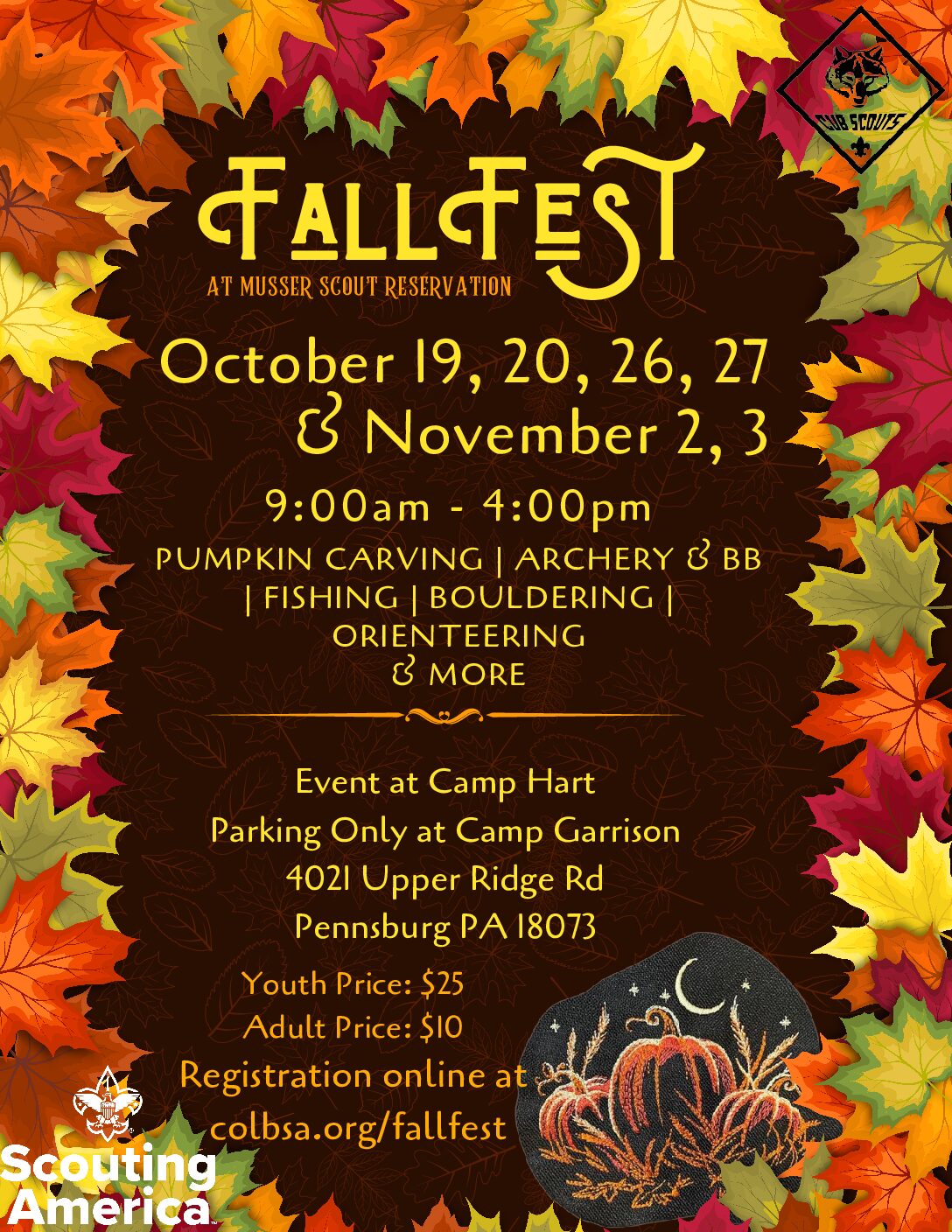 Cub Scout Fall Fest at Musser 10/19